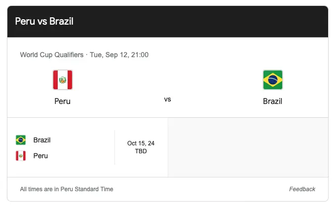 Peru vs Brasil apuesta con DoradoBet