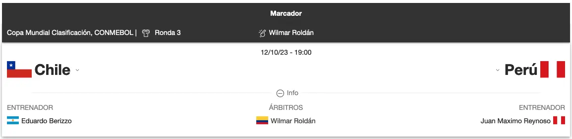 Chile vs Perú en DoradoBet