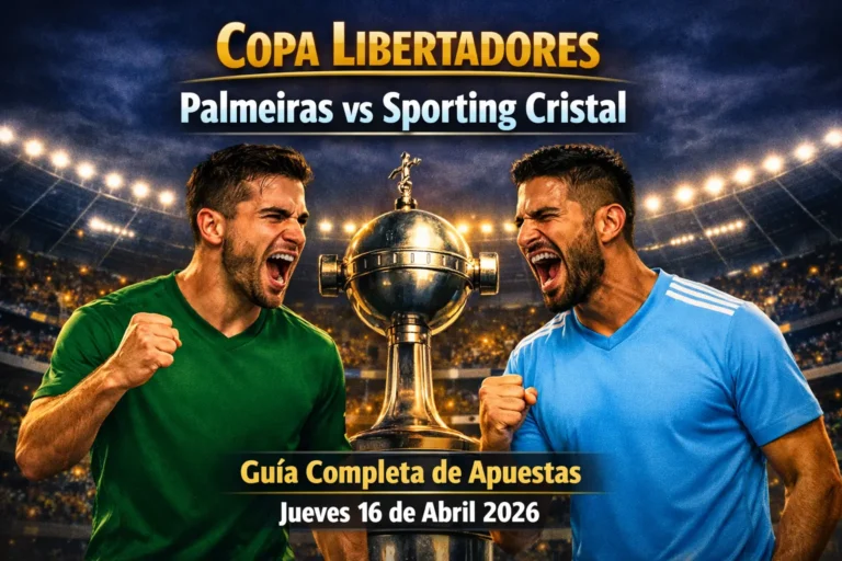 Palmeiras vs Cristal: Pronósticos y cuotas para el Palmeiras vs Sporting Cristal este jueves 16 de abril.