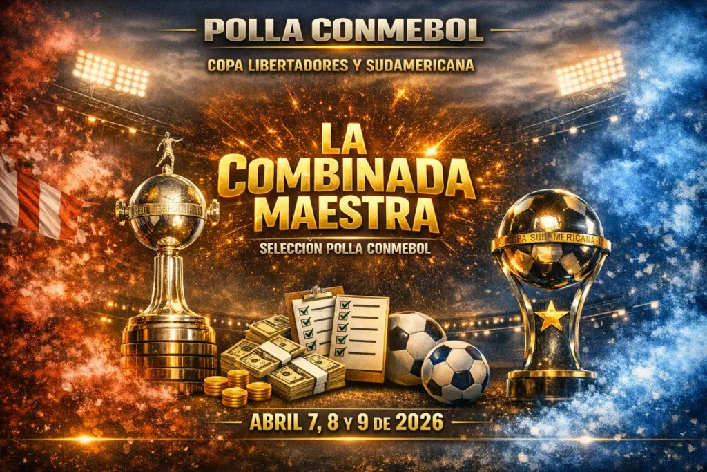 Polla Conmebol: Apuestas con una combinada Maestra en Copa Libertadores y Suddamericana este 7, 8, y 9 de Abril 2026